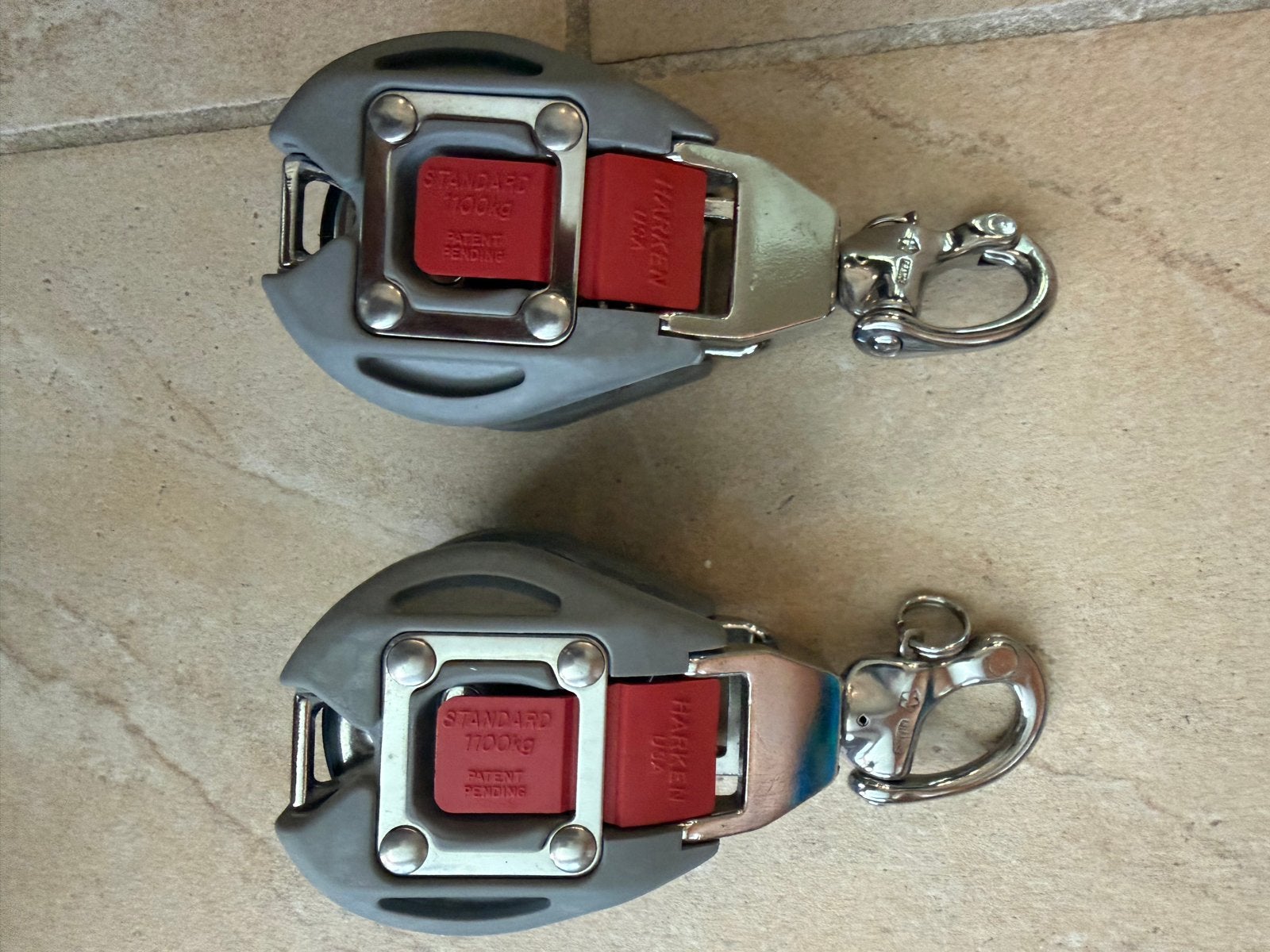 Harken Standard 1100kg valstopper / lijnklem (2 stuks), Watersport en Boten, Ophalen of Verzenden, Zo goed als nieuw, Lijn of Blok
