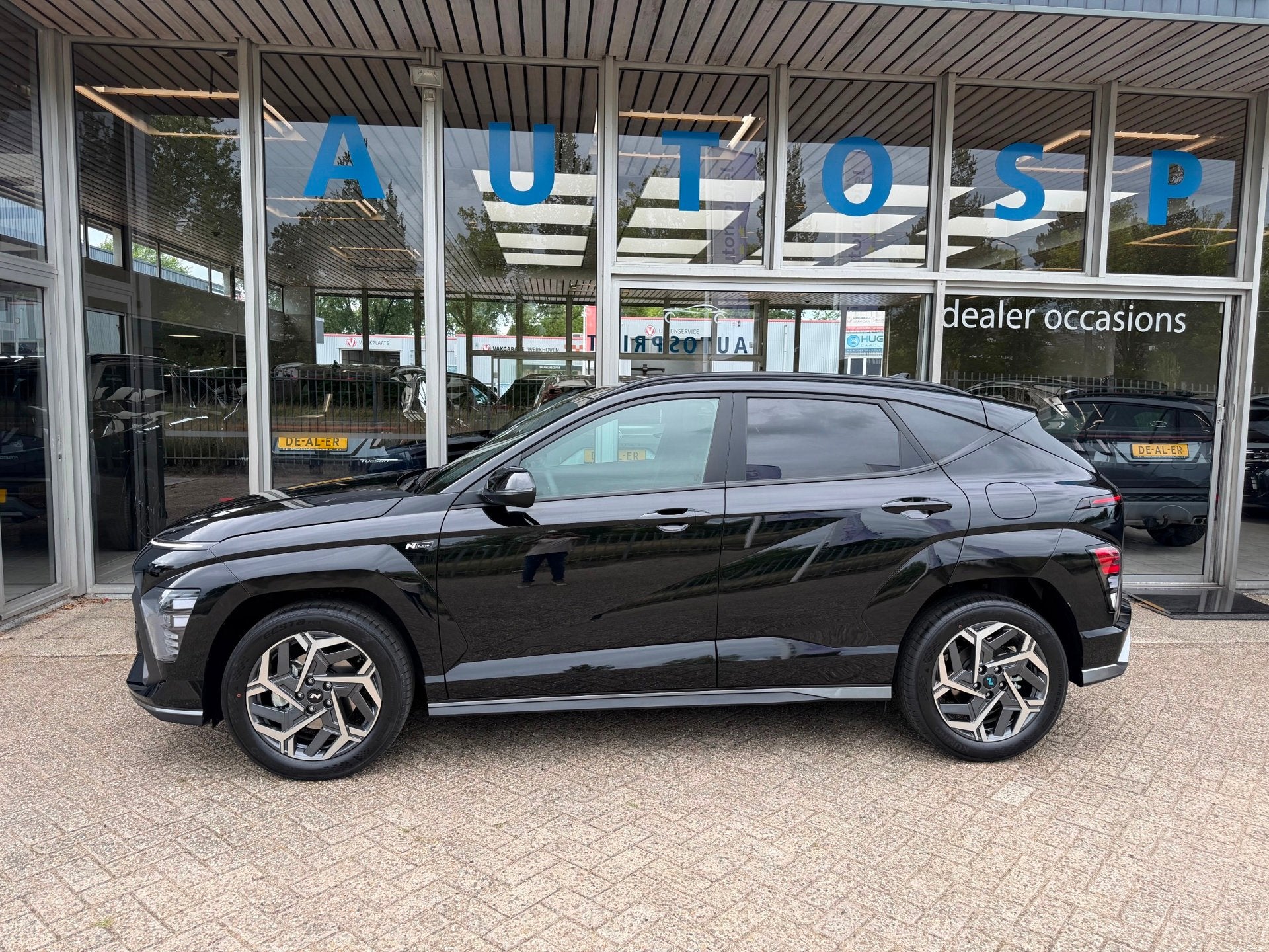 Hyundai Kona 1.6 GDI HEV N Line , APPLE CARPLAY , CAMERA, Auto's, Gebruikt, Zwart, Adaptive Cruise Control, Zwart
