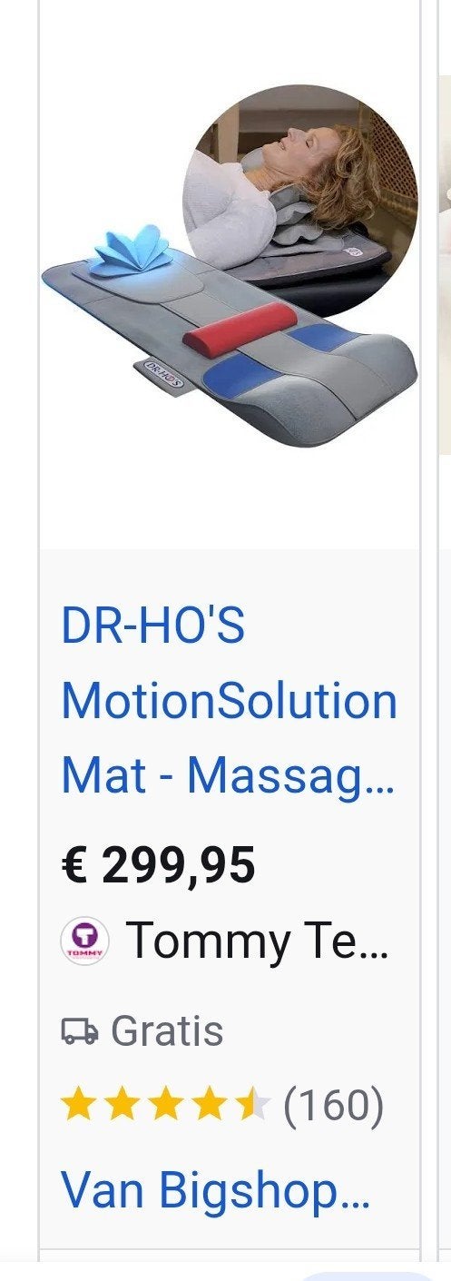 BEKENDE dr Ho Motion solution massage mat voor rug en nek !!, Ophalen of Verzenden, Zo goed als nieuw, Massagestoel of Kussen