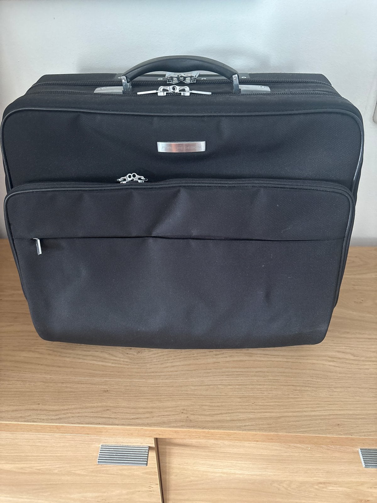 Porsche design Zwarte laptoptas/trolley, 40 tot 60 cm, Gebruikt, 20 tot 30 cm, Zwart