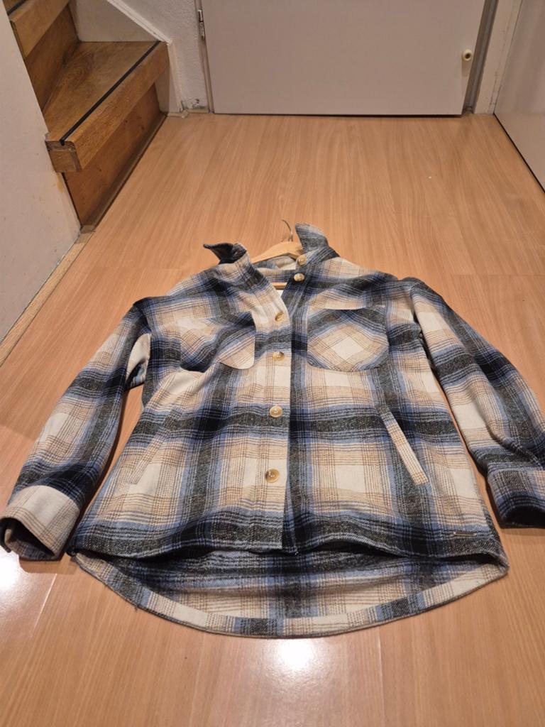 Geruite Overshirt met Franjes - Revelation, Kleding | Dames, Jassen | Zomer, Zo goed als nieuw, Maat 36 (S), Blauw, Ophalen of Verzenden