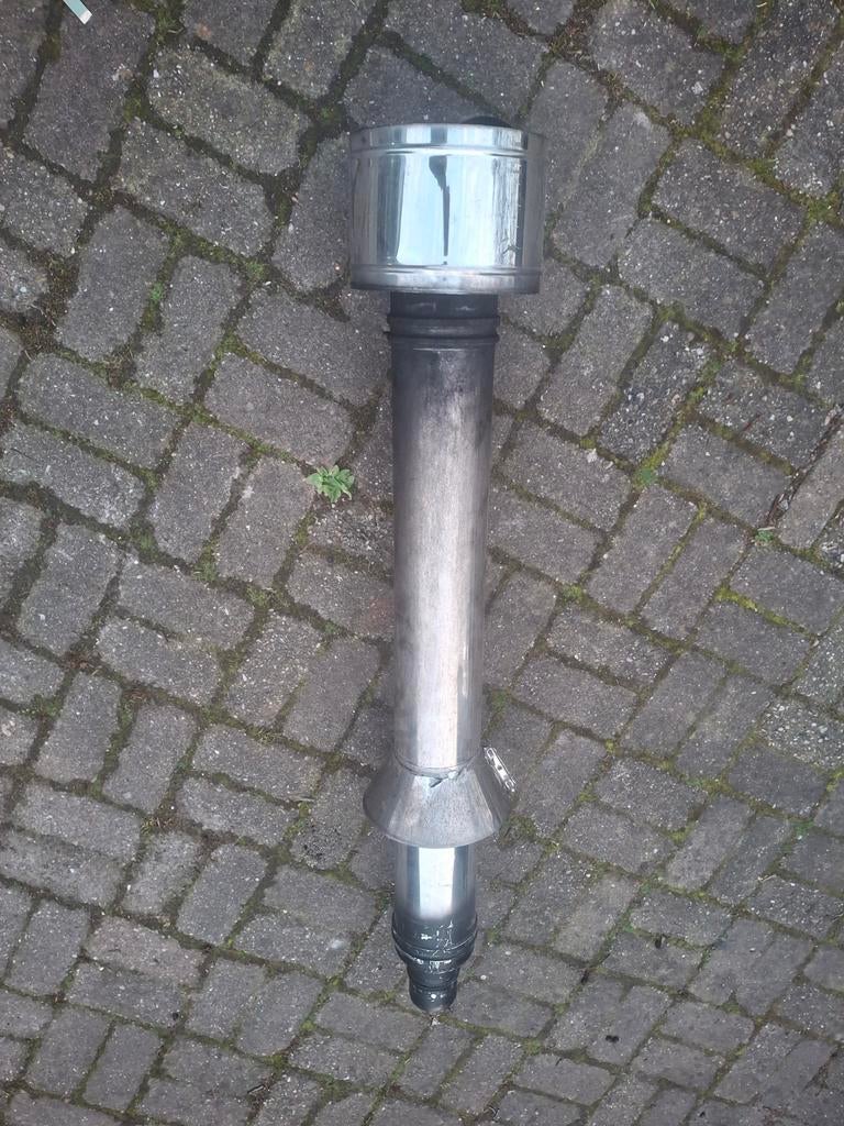 Kachelpijp, Doe-het-zelf en Verbouw, Buizen en Afvoer, Ophalen, Rvs, Minder dan 2 meter, 80 mm of meer