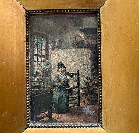 Oud schilderijtje, Ophalen of Verzenden