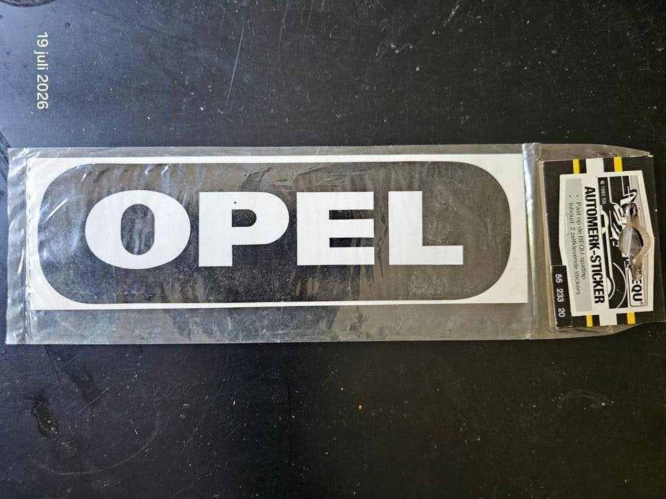 Opel retro sticker uit oude voorraad, nieuw in verpakking, Auto diversen, Autostickers, Ophalen of Verzenden