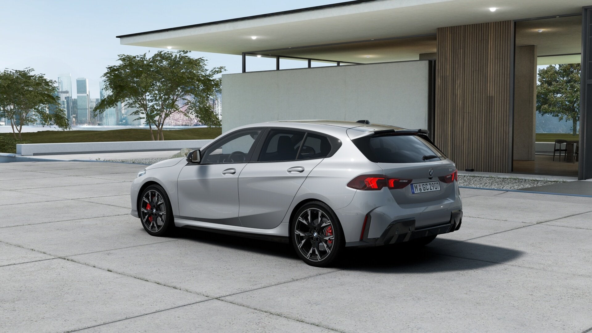 BMW 1 Serie 120 M Sport Automaat / Panoramadak / Achteruitri, Auto's, Zwart, Bedrijf, 3 cilinders, Zilver of Grijs
