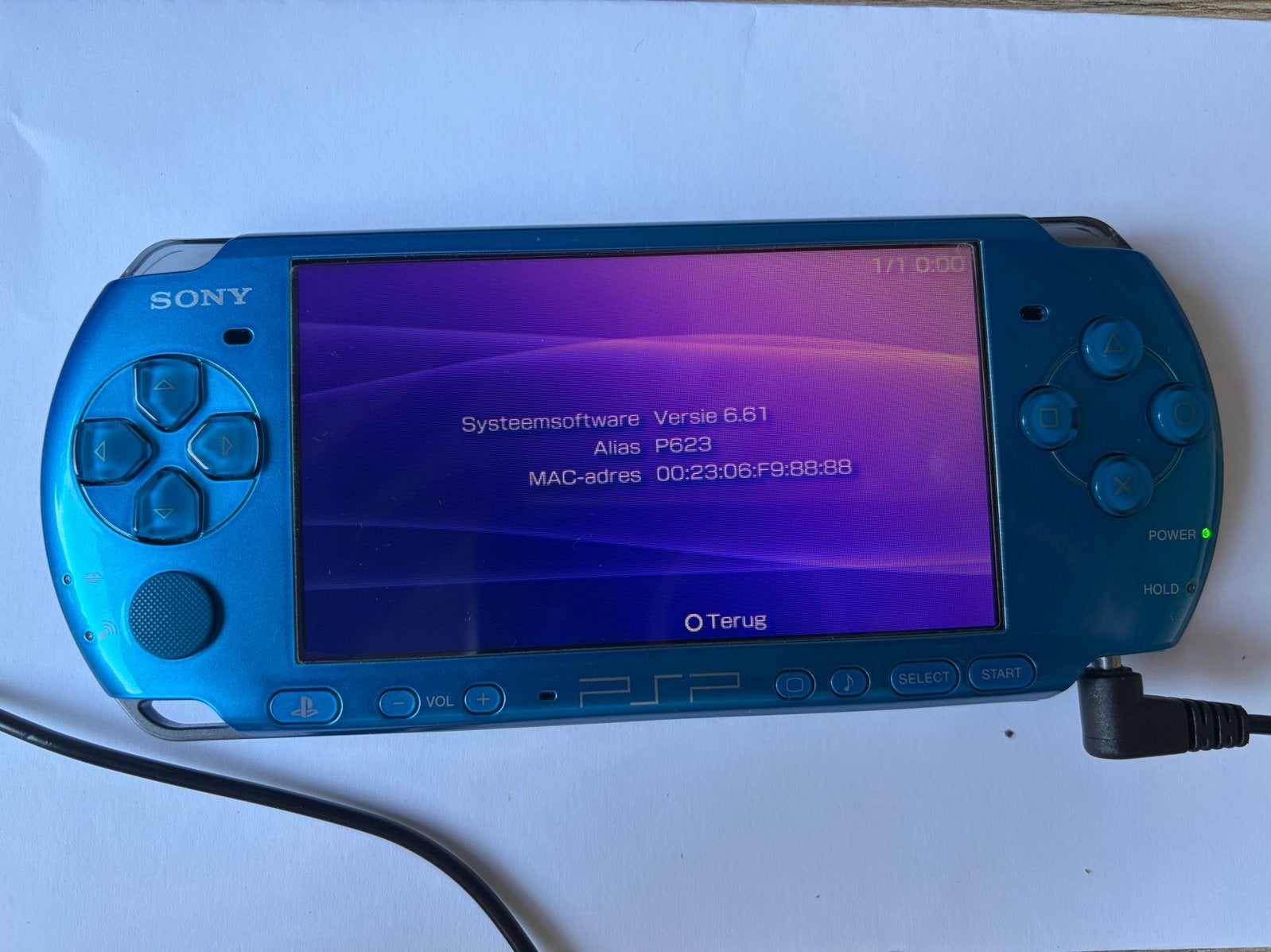 Sony PSP-3004 VB Slim & Lite Blauw met 3 games, Blauw, PSP 3000, Ophalen of Verzenden, Gebruikt