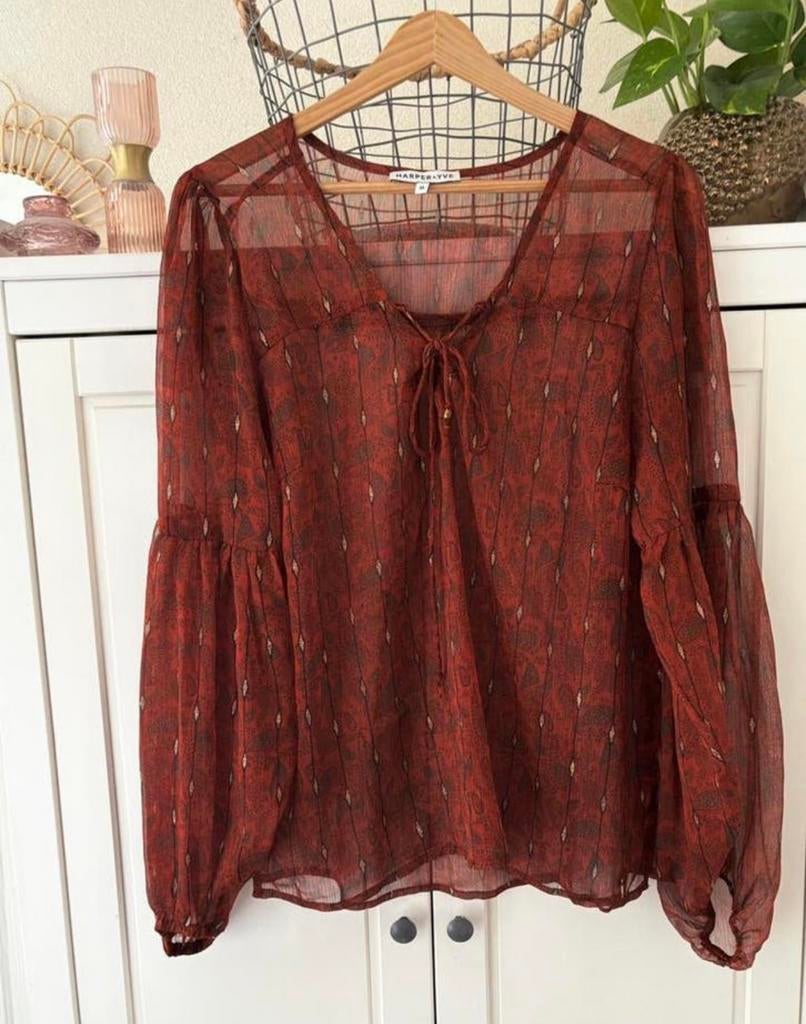 Harper & Yve blouse maat S, Ophalen of Verzenden, Zo goed als nieuw, Maat 38/40 (M), Rood