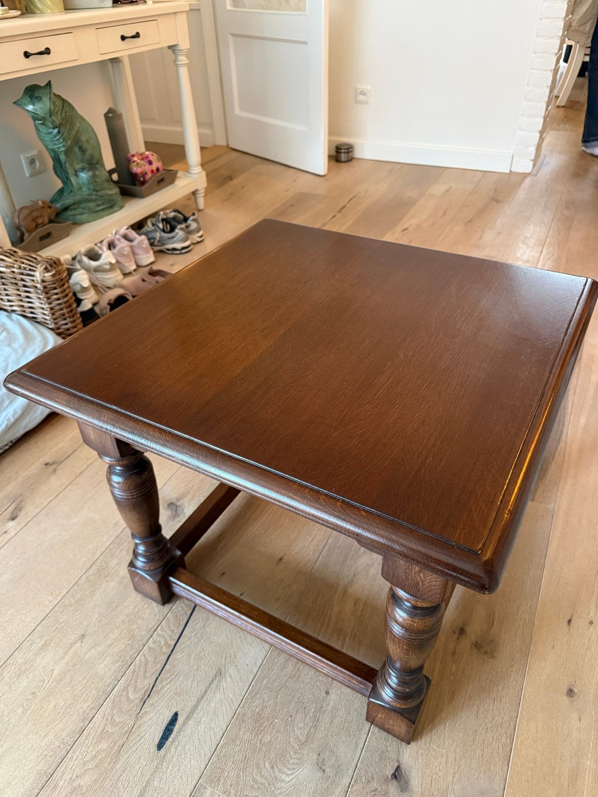 Prachtige antieke bijzettafel van massief eikenhout, Ophalen
