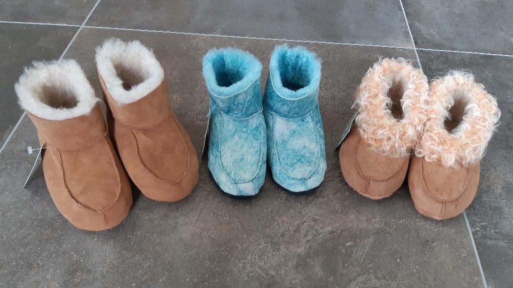 Kinderpantoffels Maat 27 Lamsbont Texel Schaap Eigen Atelier, Jongen of Meisje, Coby Dogger Bontcouture, Nieuw, Ophalen of Verzenden