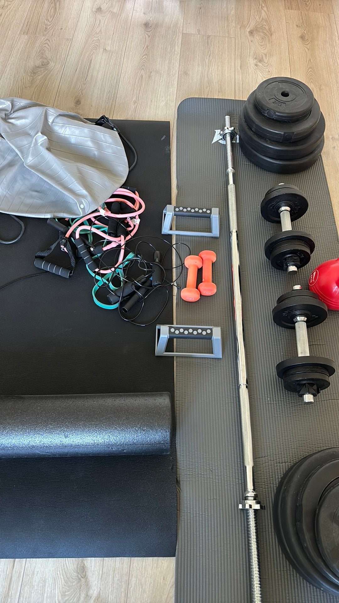 Sport gewichten. Complete thuistrain set, Sport en Fitness, Fitnessmaterialen, Ophalen of Verzenden, Zo goed als nieuw