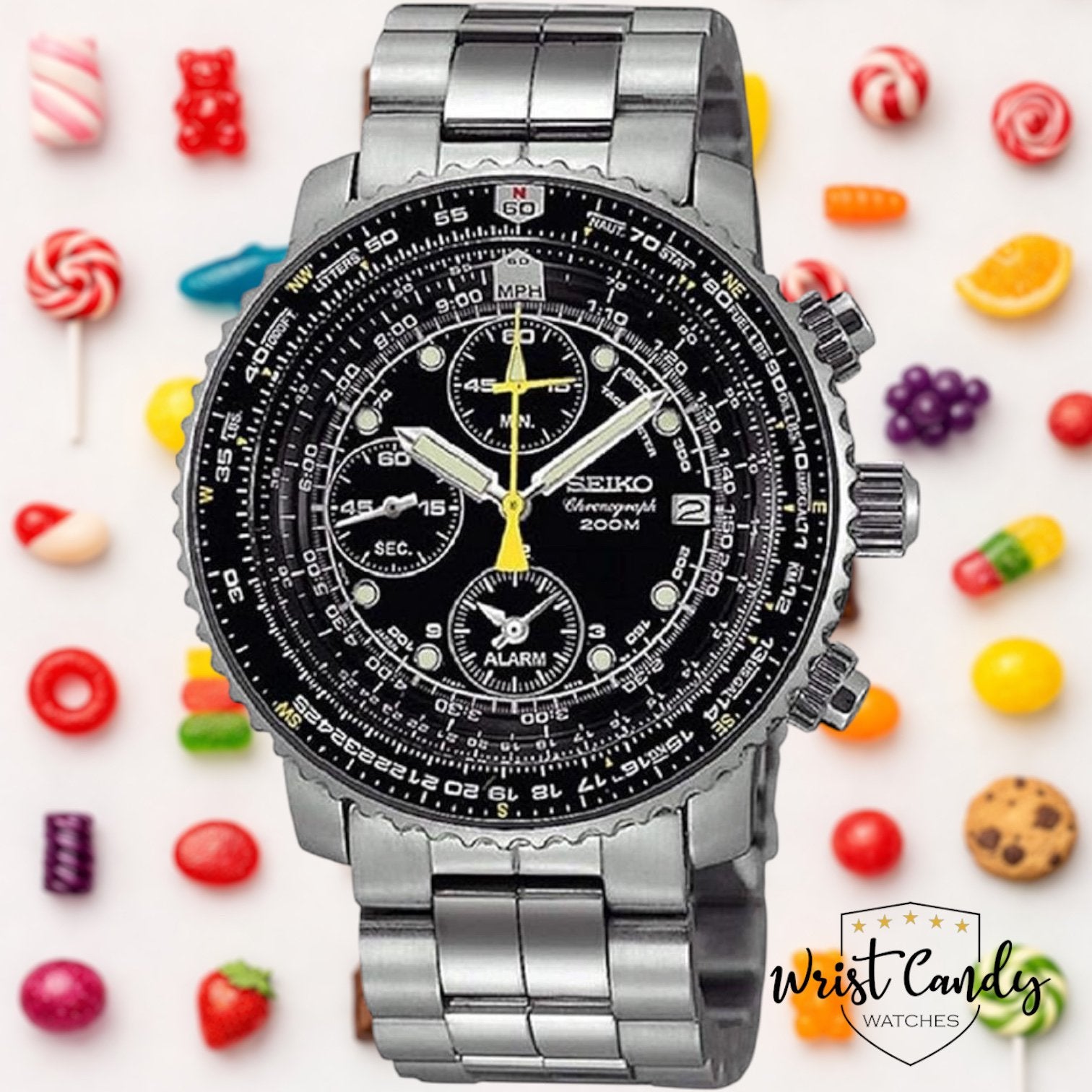 Seiko Flightmaster Pilot • 2021 • als nieuw, Info@wristcandy.nl, Staal, Polshorloge, Ophalen of Verzenden