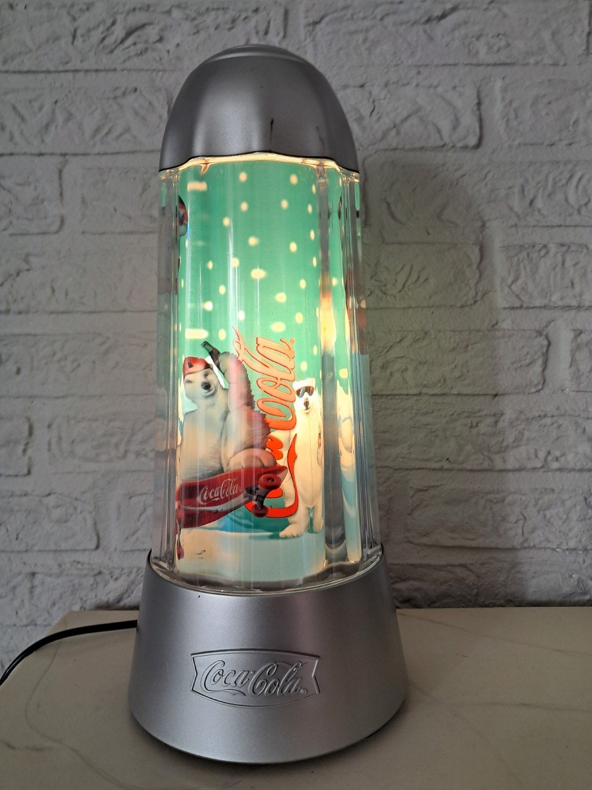 Originele coca cola ijsbeer lamp exclusive in nieuw staat, Ophalen of Verzenden