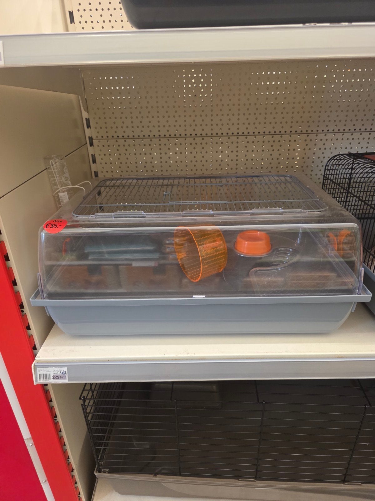 Hamsterkooi Alex Grijs. Nieuw!, Kooi, Hamster, Ophalen, Minder dan 60 cm