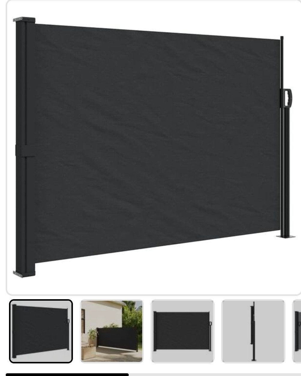 Uittrekbaar windscherm 150x300cm antraciet, Caravans en Kamperen, Ophalen of Verzenden, Uittrekbaar, Nieuw