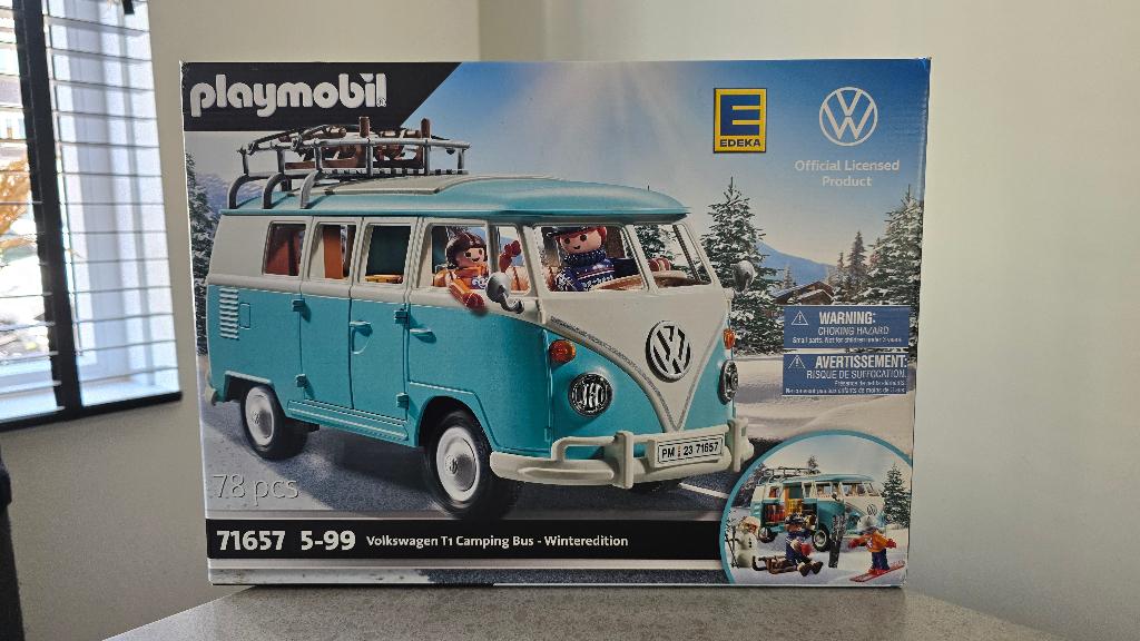 Playmobil 71657 VW T1 Camper Edeka winter nieuw in doos, Ophalen of Verzenden, Nieuw, Complete set