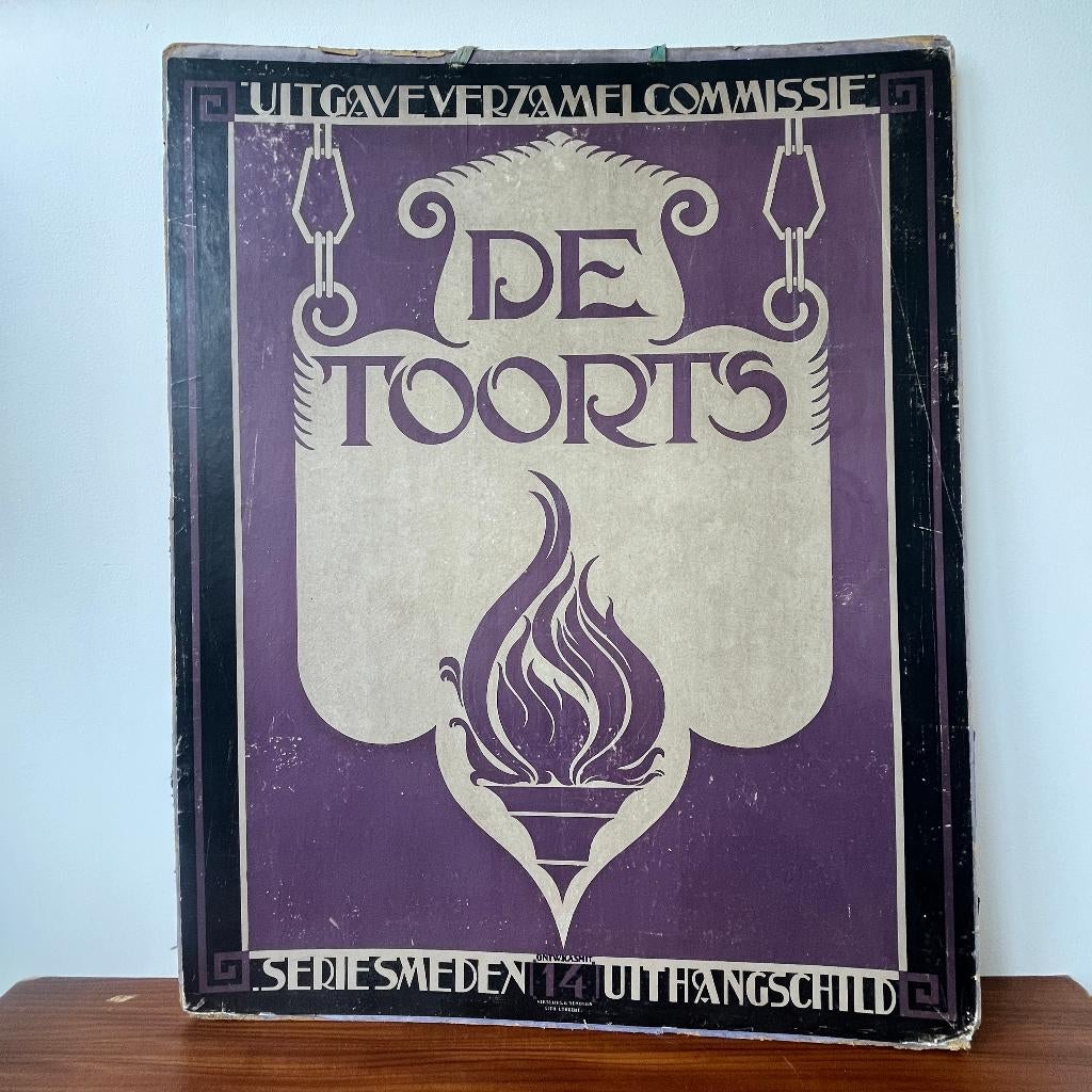 Art deco jaren 20 30 Schoolplaat serie Smeden De Toorts, Antiek en Kunst, Ophalen of Verzenden, Geschiedenis