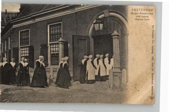 Amsterdam Burger Weeshuis Ingang Nieuwe Kerk 1905