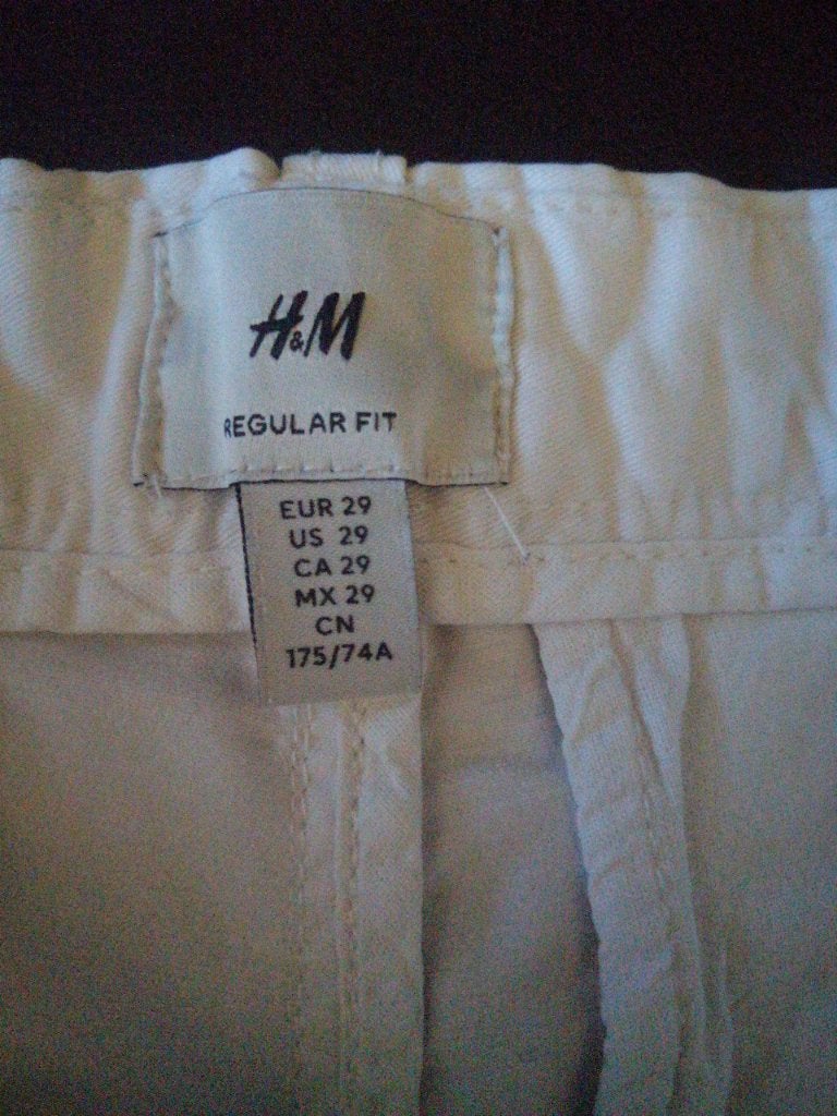 Heren broek H&M maat 29, Wit, Ophalen of Verzenden, Zo goed als nieuw, H&M