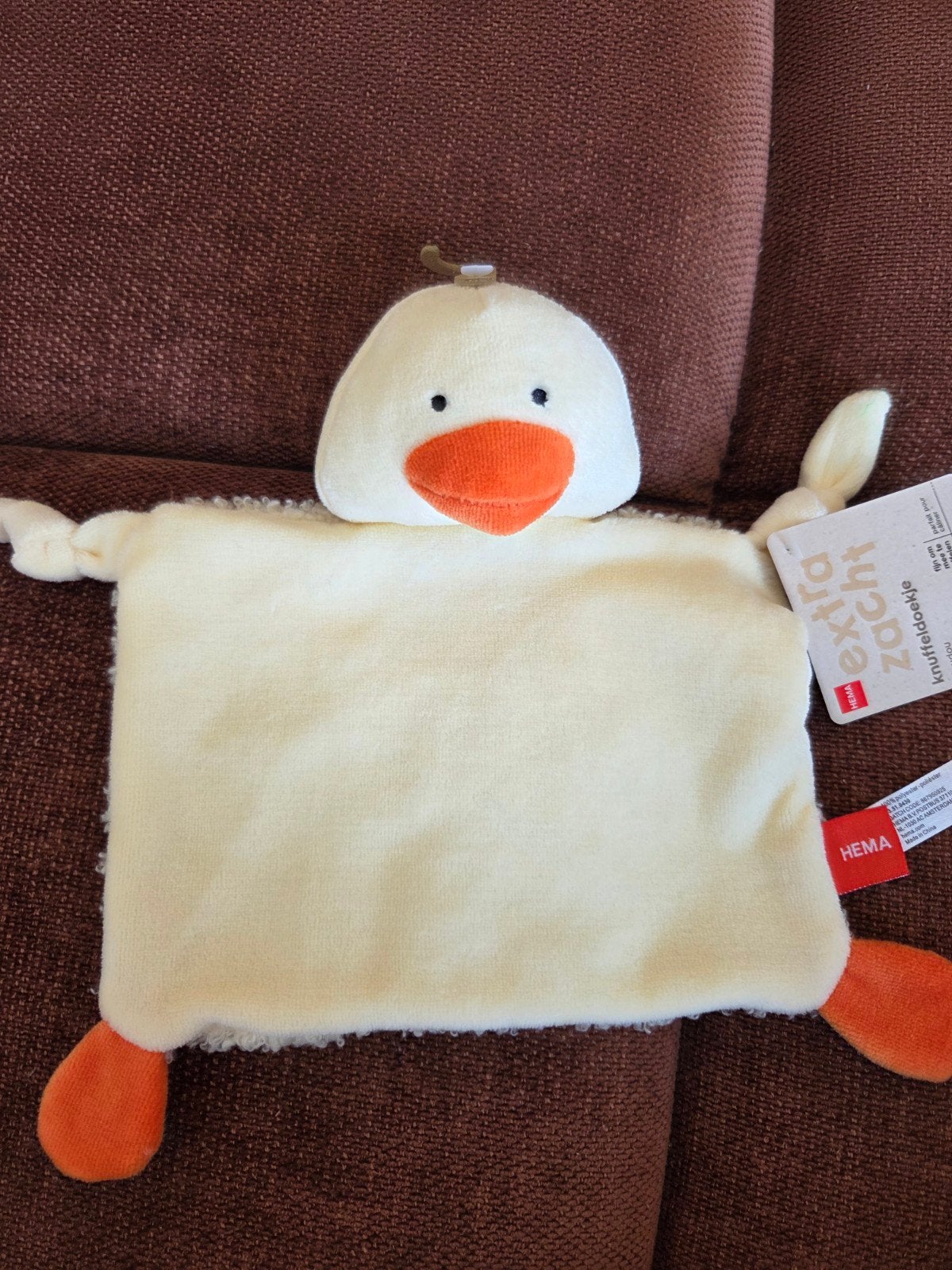 Hema Knuffeldoekje Eend - Extra Zacht voor Baby's, Ophalen of Verzenden
