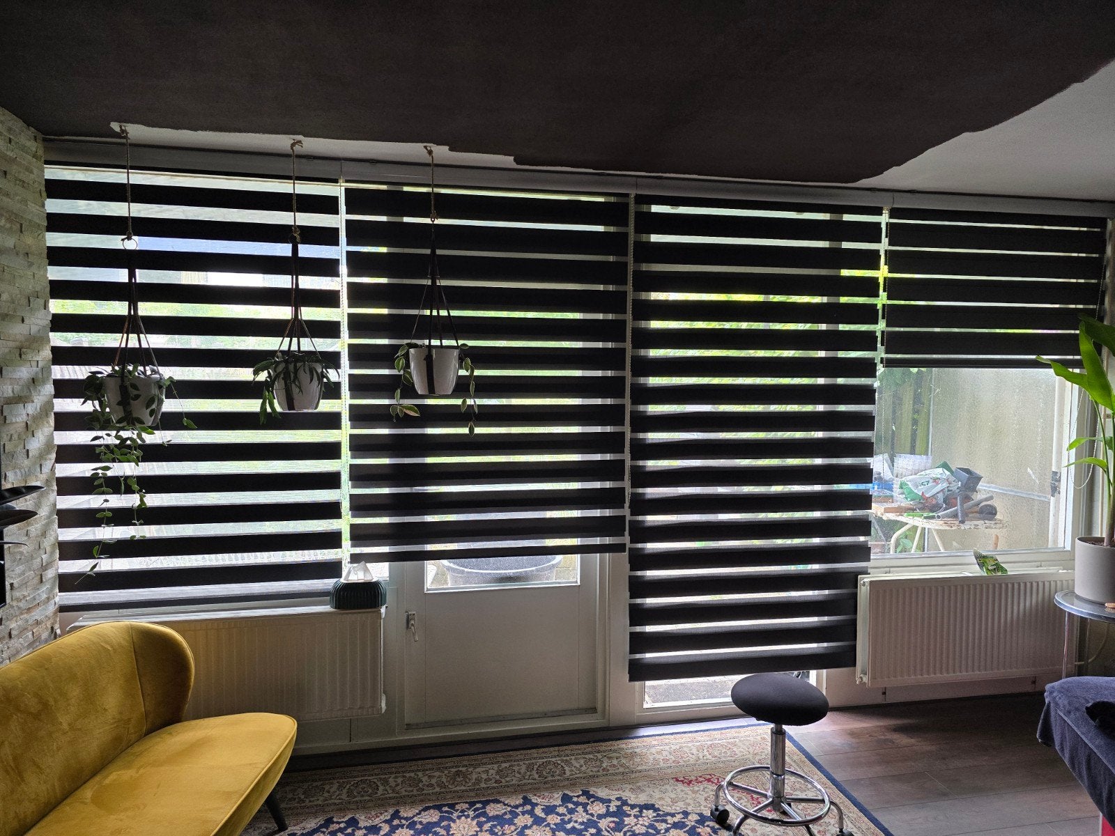 4 x 120 cm verduistering lamellen zwart, Huis en Inrichting, Stoffering | Gordijnen en Lamellen, Ophalen, Zwart, 100 tot 150 cm