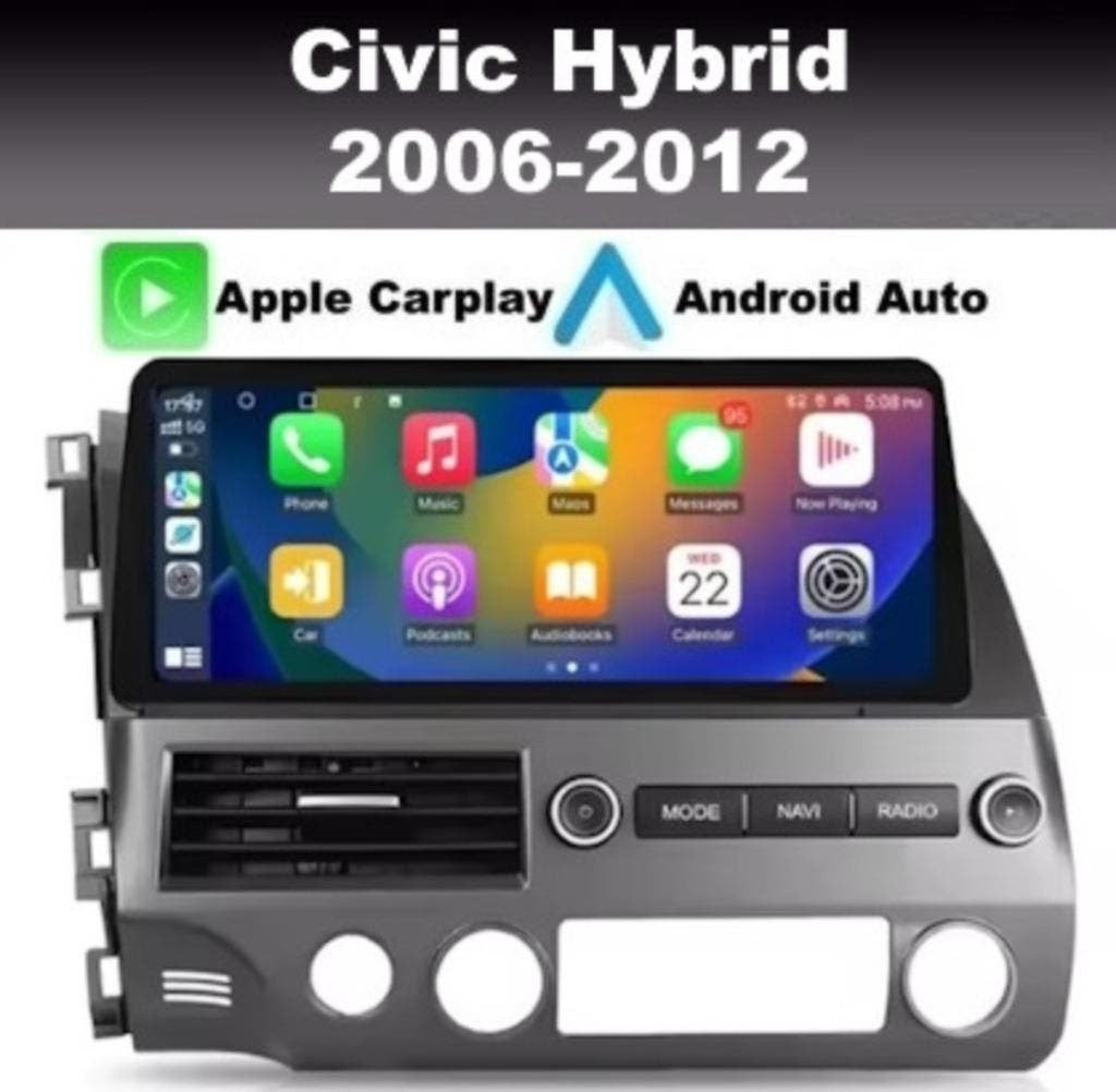 Honda Civic hybrid navigatie 12,3inch android 14 carplay dab, Auto diversen, Autoradio's, Ophalen of Verzenden, Nieuw
