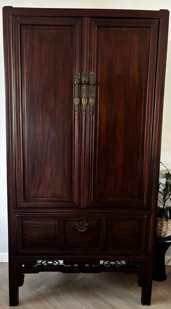 Authentieke Chinese kast H212xB109xD53cm, Antiek en Kunst, Antiek | Meubels | Kasten, Ophalen