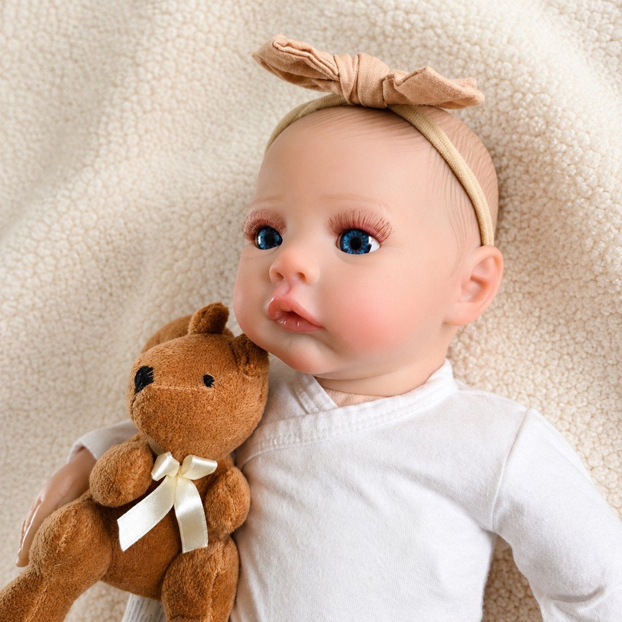 Reborn baby pop Mila - 50 cm - Incl. outfit + accessoires, Shenzhen Weihengnuo Information Technology Co., Ltd., Ophalen of Verzenden