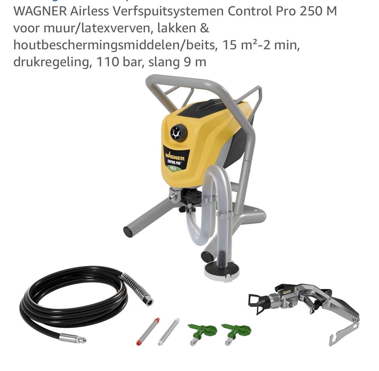 WAGNER Control Pro 250 M Airless Verfspuitsysteem, Ophalen, Zo goed als nieuw, Verfspuit of Verfpomp