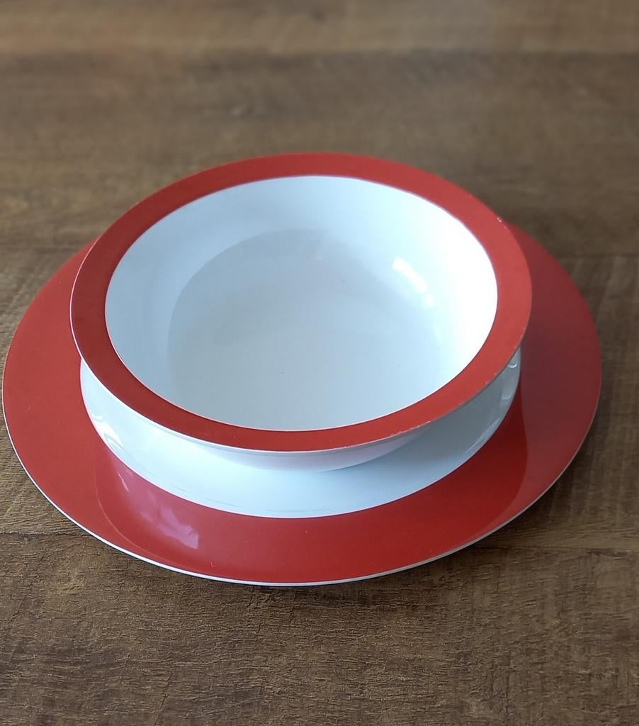 Melamine bord en schaaltje voor kinderen, in goede staat, Ophalen, Overige materialen, Zo goed als nieuw, Bord(en)