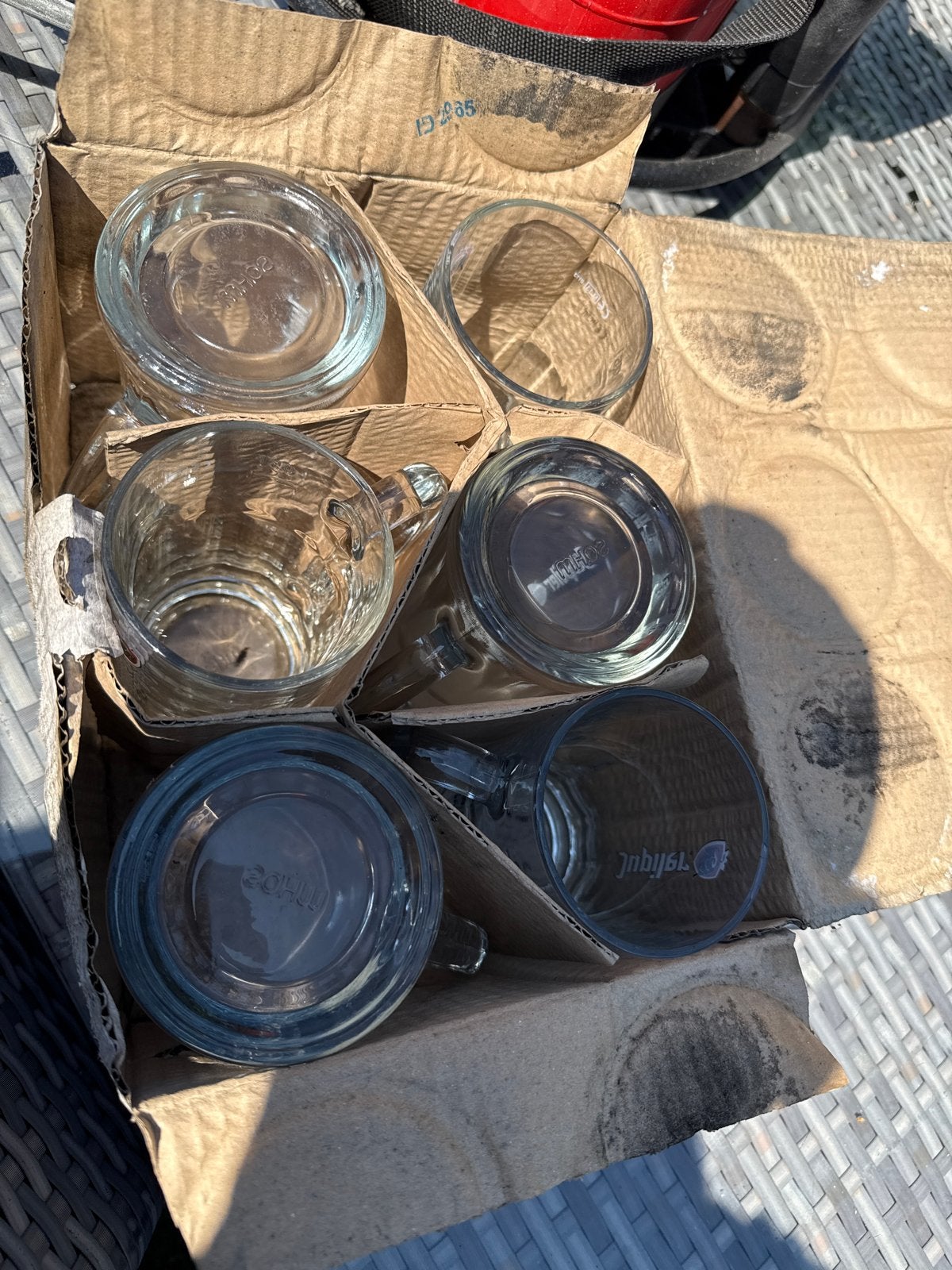 Set van 6 Jupiler bierpullen, Ophalen, Zo goed als nieuw, Overige merken, Glas