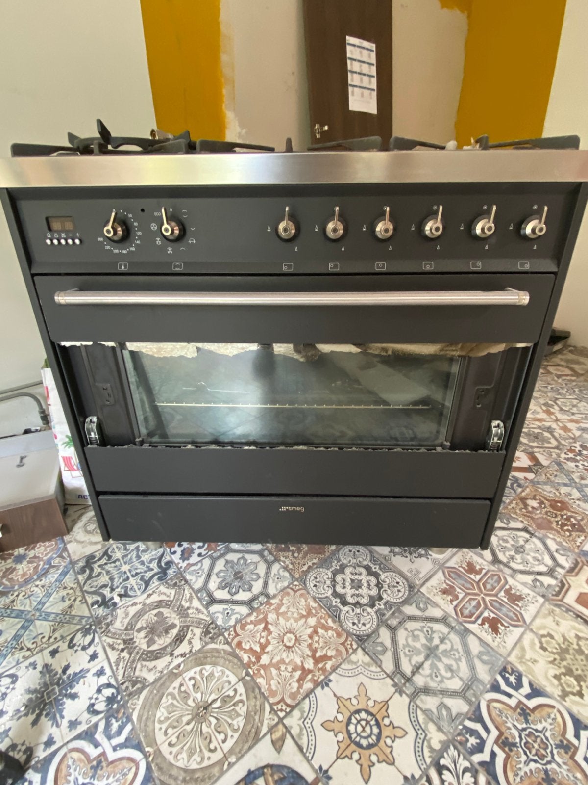 SMEG fornuis, Ophalen, Gebruikt, 60 cm of meer, Gas