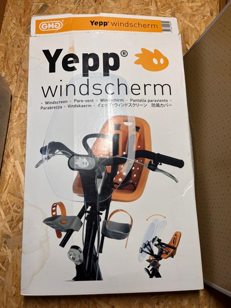 Yepp mini orange voorzitje met windscherm, Ophalen, Gebruikt, Voorzitje, Voetsteuntjes