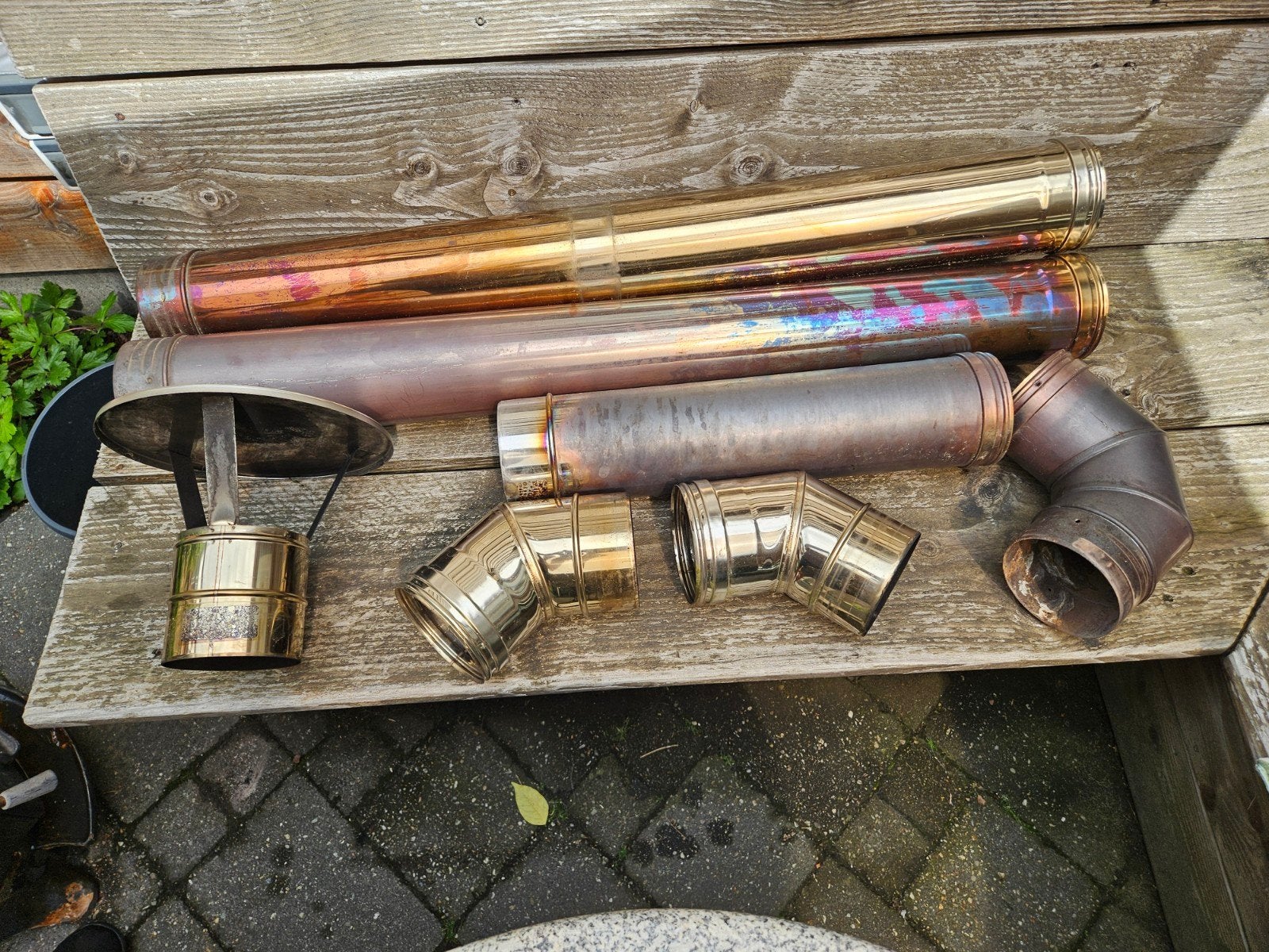 Kachelpijpset RVS enkelwandig, Huis en Inrichting, Ophalen, Hout, Houtkachel