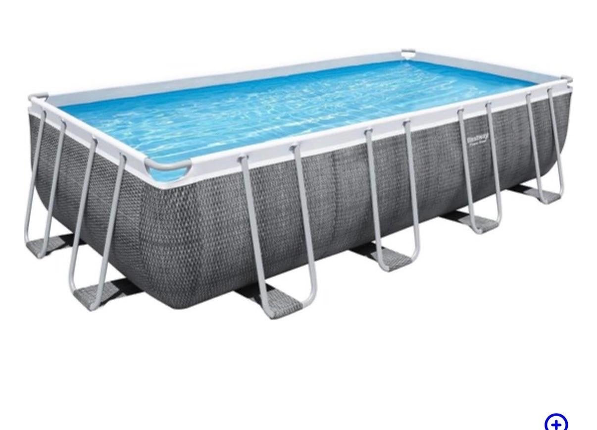 Bestway zwembad met warmtepomp en zandfilterpomp, 200 tot 300 cm, Zo goed als nieuw, Rechthoekig, Ophalen