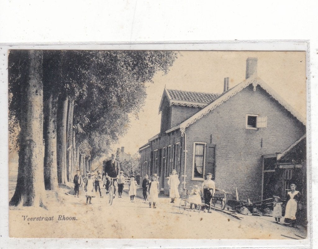 Rhoon-Veerstraat 1907, Ophalen of Verzenden, Voor 1920, Gelopen, Zuid-Holland