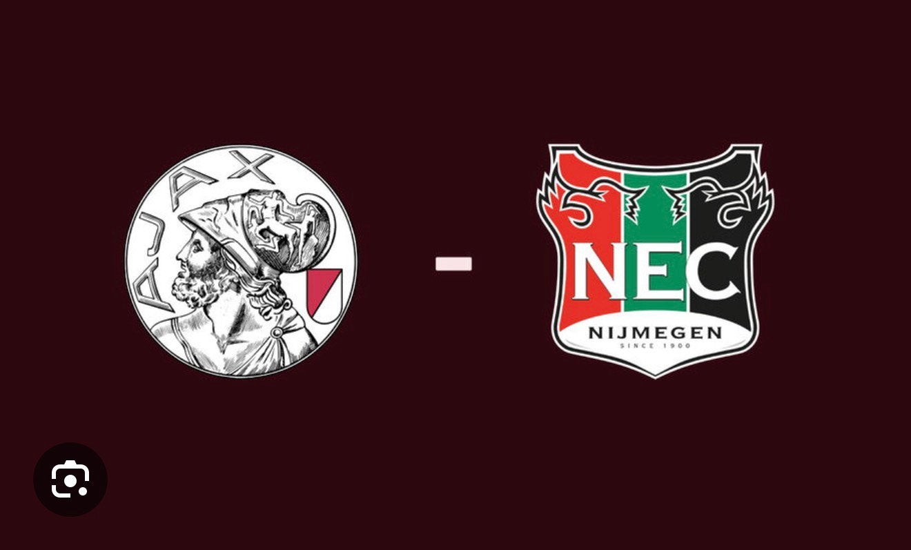 Ajax vs NEC: 2vip business fieldseats met hospitality en P, Twee personen