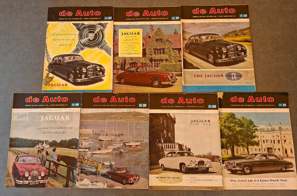 Zeven autobladen Jaguar de Auto 1960 - 1964 prijs incl.verz., Ophalen of Verzenden, Gelezen, Overige merken