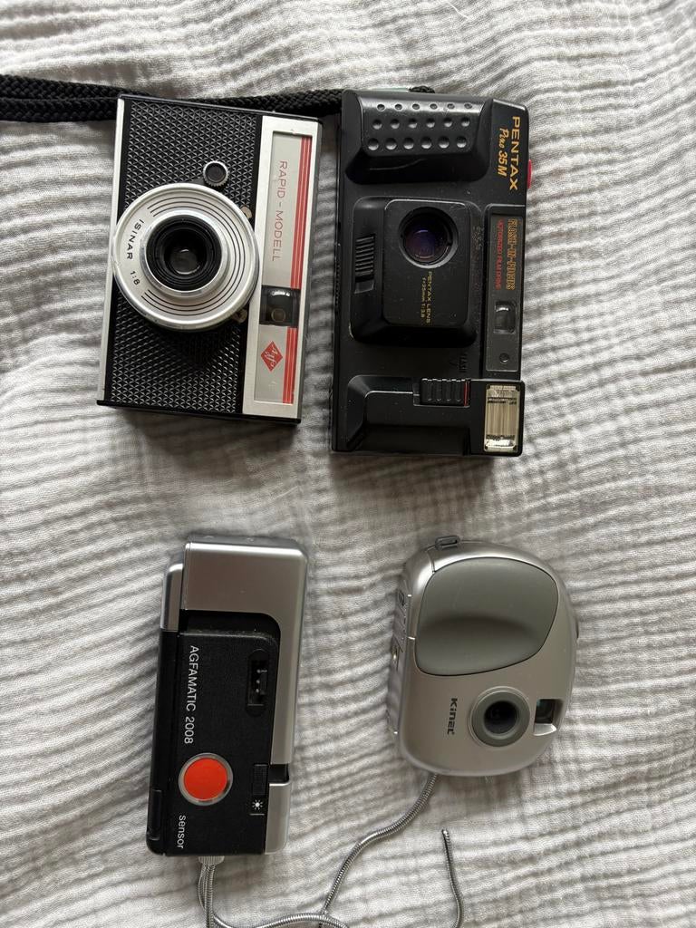 Vintage Camera Collectie: Agfa, Pentax, Kinel, Ophalen of Verzenden, Gebruikt, Compact, Overige Merken