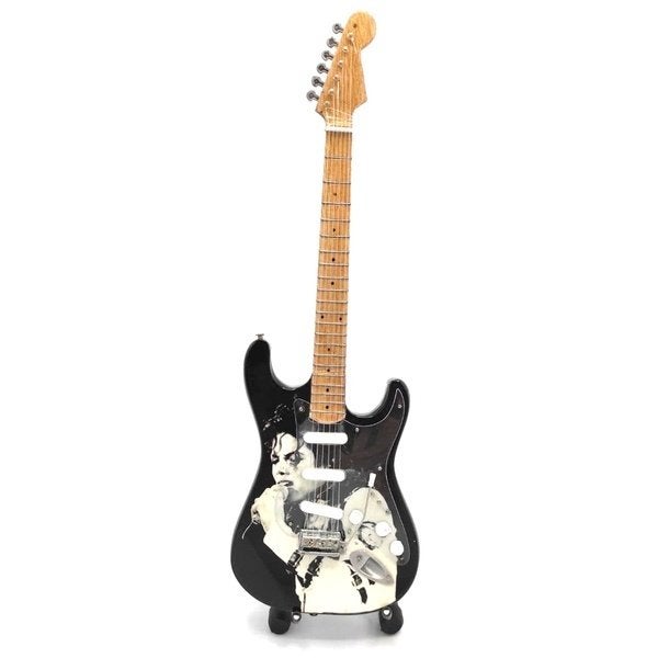 Michael Jackson zwart wit miniatuur gitaar 25cm mini guitar, Info@deconoord.nl, Deco Noord, Nieuw, Ophalen of Verzenden