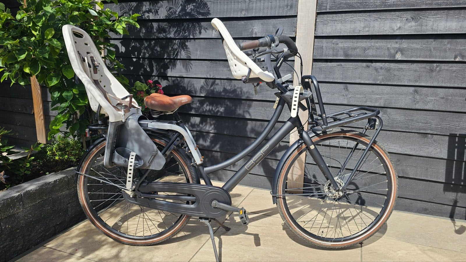 BSP moederfiets met kinderzitjes, 2 zitjes, Gebruikt, Versnellingen, 50 tot 53 cm