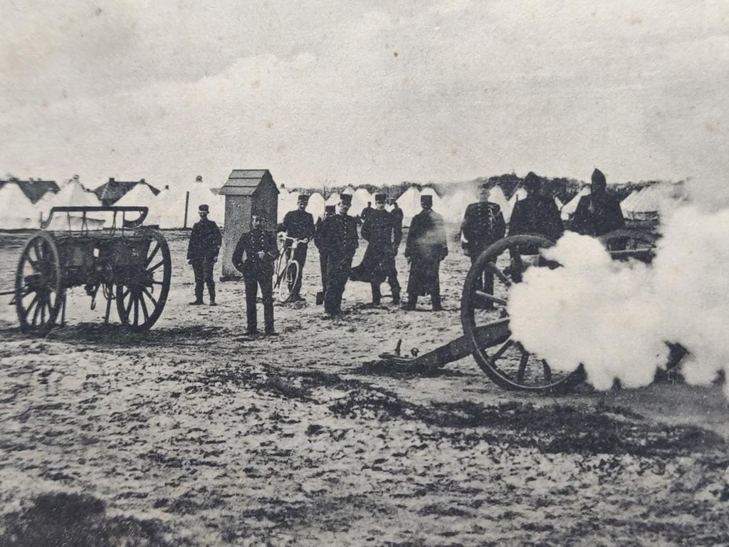 X1700 Harskamp 1911 naar Huins Militair, Ophalen of Verzenden, Voor 1920, Noord-Holland