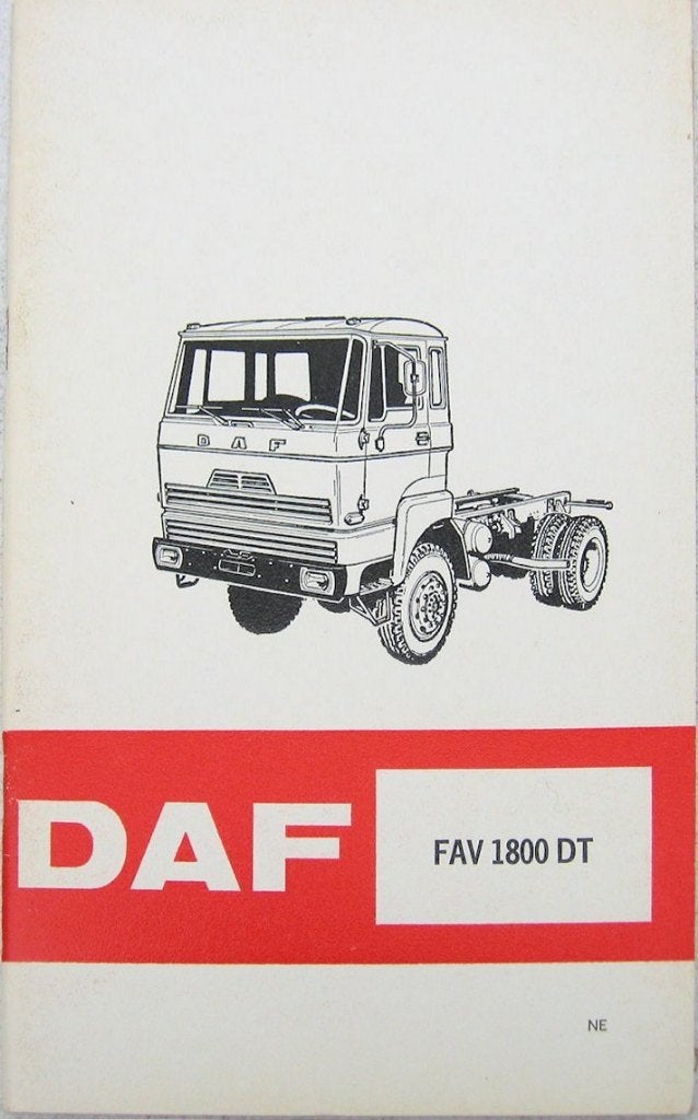 Daf FAV 1800 DT instructieboekje, Ophalen of Verzenden