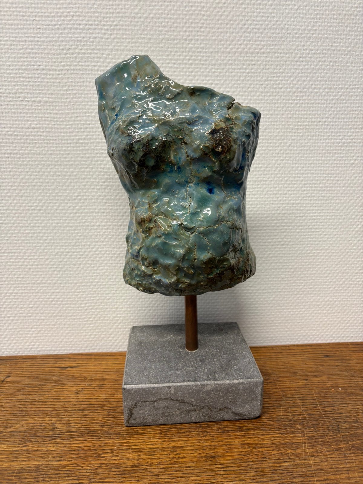 Antiek keramieke borstbeeld Vrouw, Verzamelen, Beelden en Beeldjes, Ophalen of Verzenden, Mens