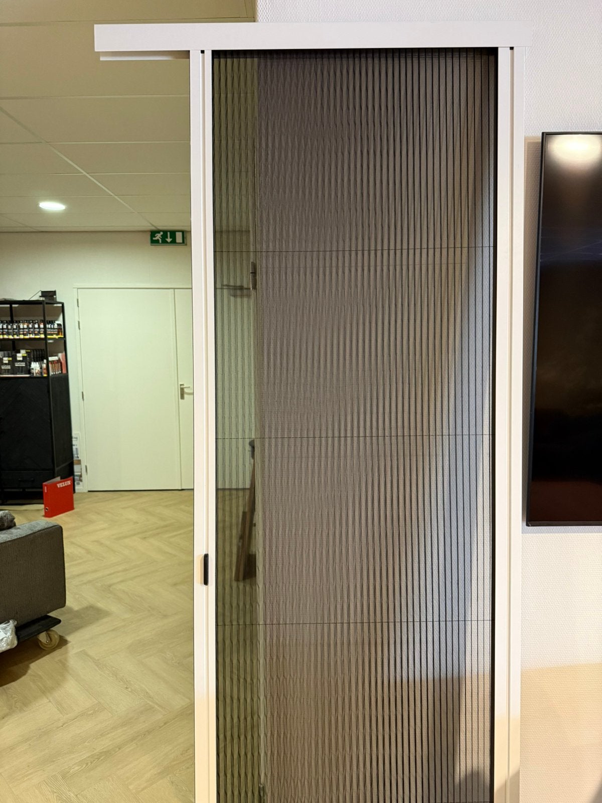 2 stuks Plissé-hordeur merk Keje model KE20, Doe-het-zelf en Verbouw, Deuren en Horren, 215 cm of meer, Hordeur, Zo goed als nieuw