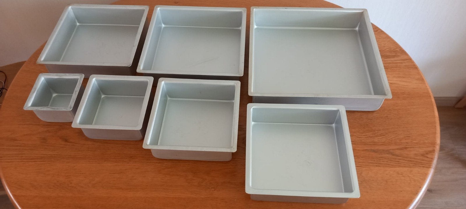 Te koop, 7 pme bakblikken, Ophalen of Verzenden, Gebruikt, Taarten of Cupcakes, Bakvorm