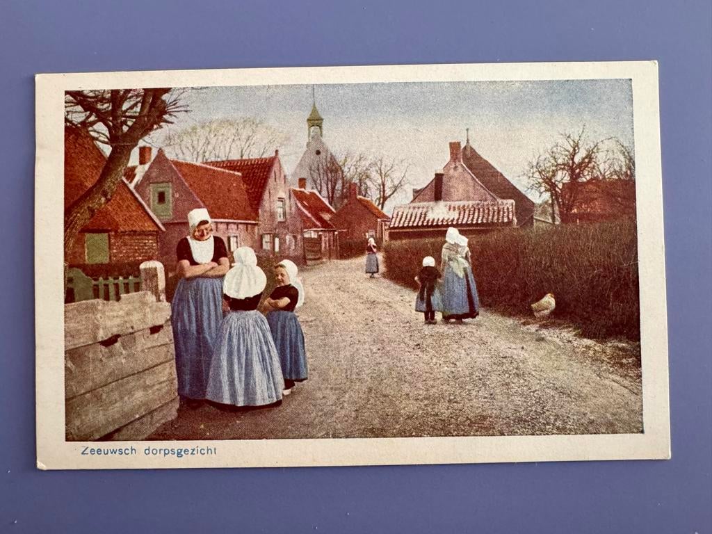 Oude Ansichtkaart Zeeuwsch Dorpsgezicht - Voor 1920, Ophalen of Verzenden, Voor 1920, Gelopen, Zeeland