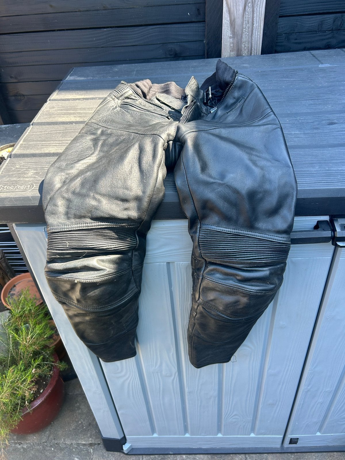 Leren dames motorbroek Motoline maat 38, Ophalen, Tweedehands, Dames, Broek | leer