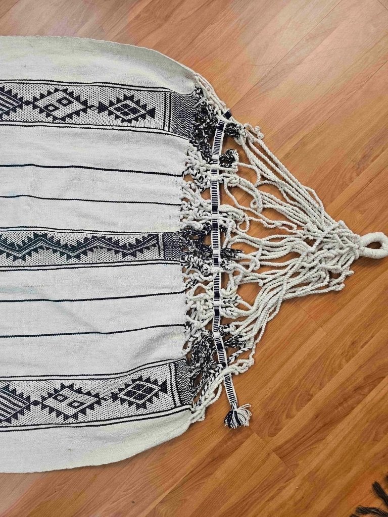 Hangmat zwart-ecru 270/110 cm, Gebruikt, Djt@dejuistetoon.eu, Ophalen of Verzenden, Mon Plaisir 19, Etten-Leur, Netherlands