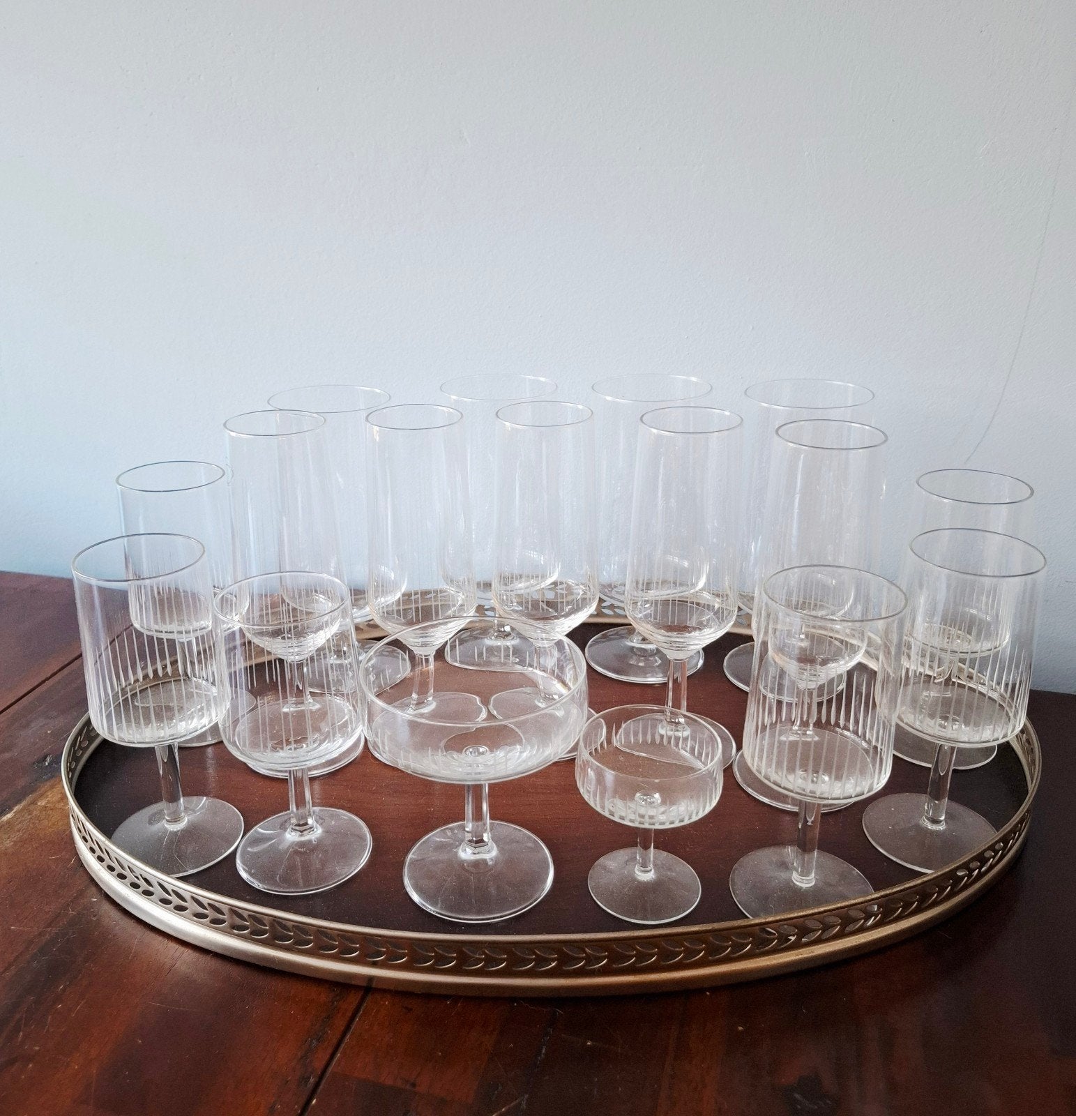 Royal Leerdam - Copier, kristallen glasservies, Ophalen of Verzenden