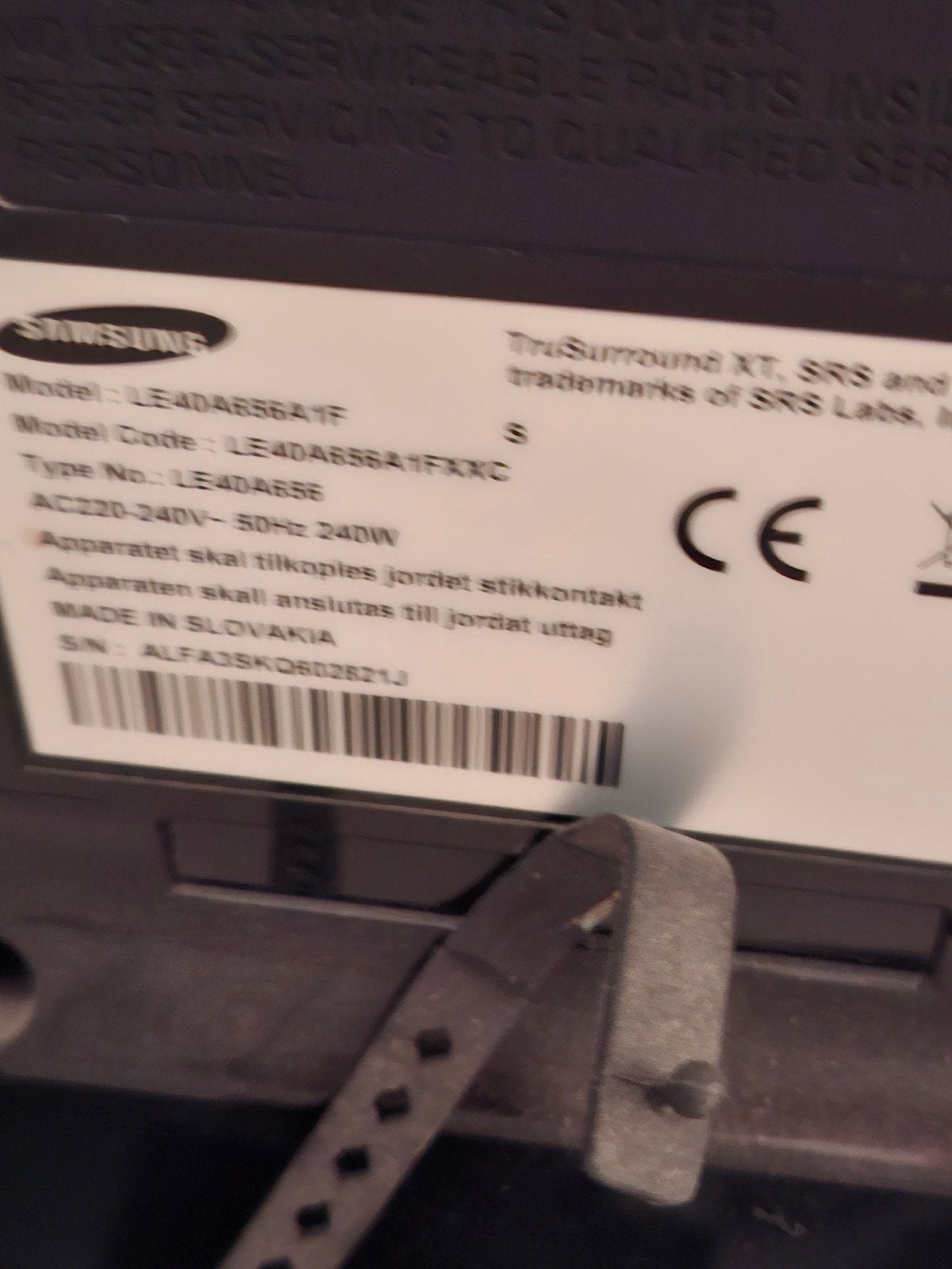 Samsung LE40A656A1F LCD TV - 40 inch Full HD, Ophalen, Gebruikt, 50 Hz, LCD